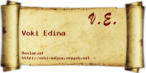 Voki Edina névjegykártya